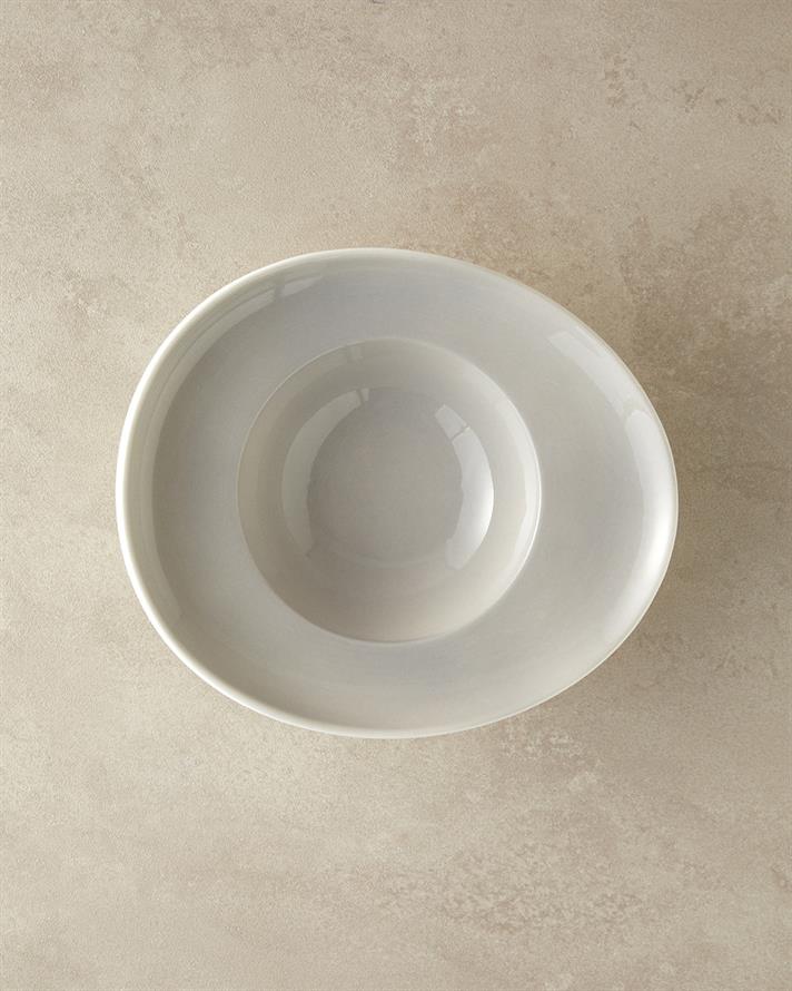 Boho New Bone China Makarna Servis Tabağı 24 cm Gri