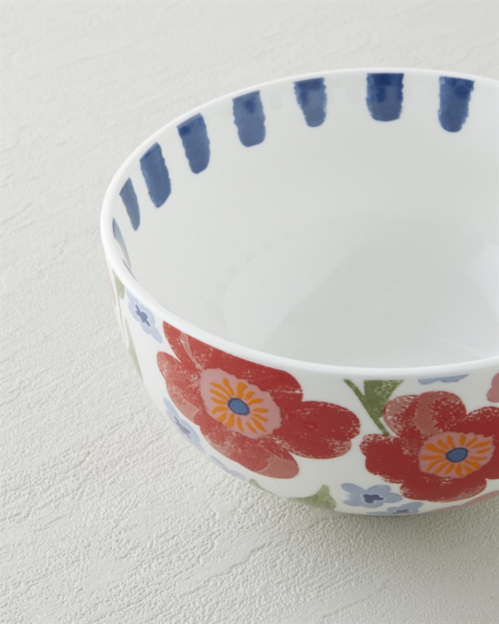 Bright Bloom New Bone China Çerezlik 10 cm Renkli