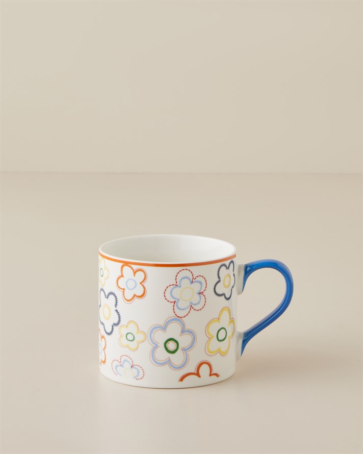 Bright Flowers New Bone China Kupa 350 ml Renkli