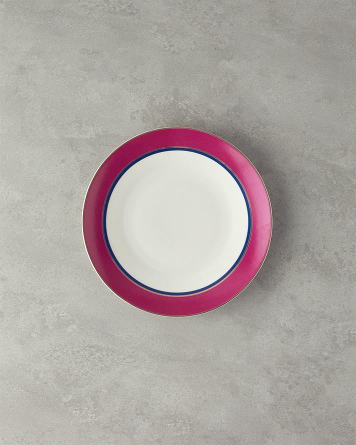 Carny Bone Porselen Servis Tabağı 25 cm Fuşya