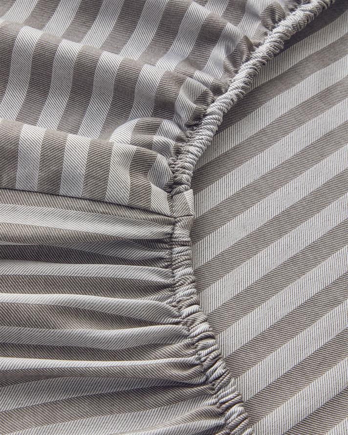 Classy Stripe Twill King Size Lastikli Çarşaf Antrasit