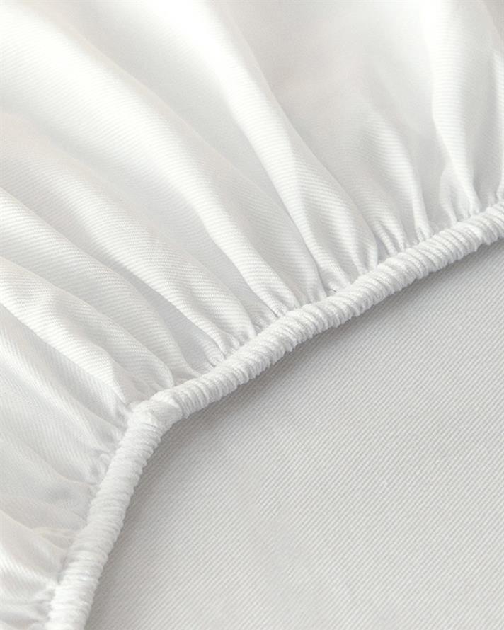 Classy Twill Çift Kişilik Lastikli Çarşaf Beyaz