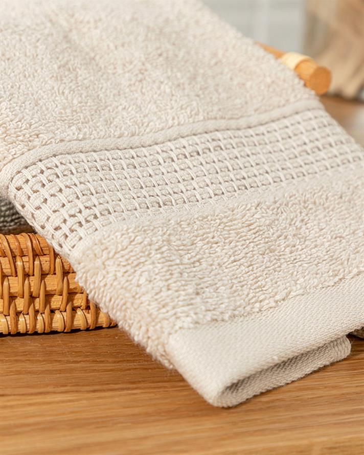 Deluxe Pamuklu Low Twist El Havlusu 30x50 cm Bej