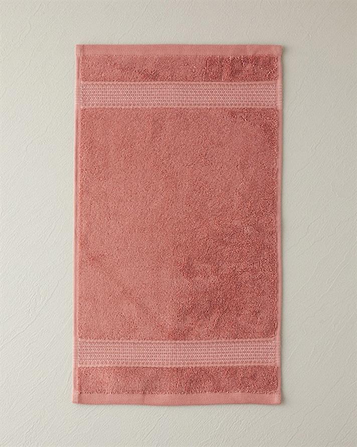Deluxe Low Twist Pamuklu El Havlusu 30x50 cm Gül Kurusu