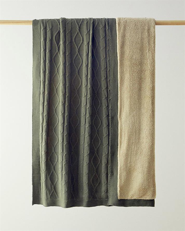Drapery Triko Koltuk Şalı Yeşil