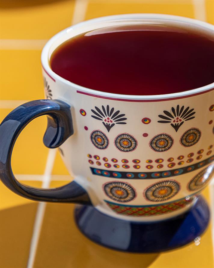 Exotic Artsy New Bone China Kupa 460 ml Lacivert