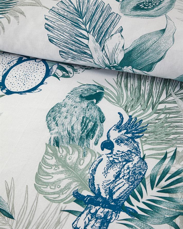 Exotic Toile Tek Kişilik Nevresim Seti Lacivert – Yeşil