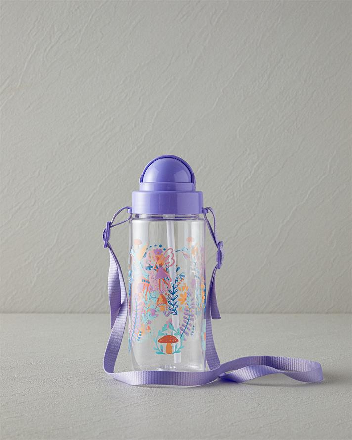 Fairy Trian Askılı Çocuk Suluk 500 ml Mor