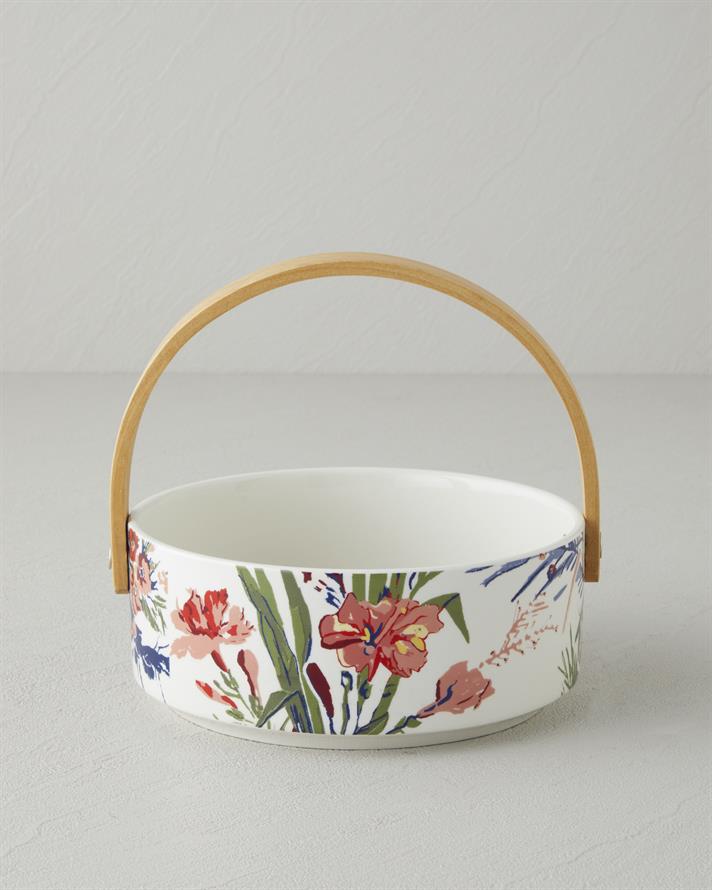 Garden Serenity Stoneware Sunumluk 17x7 cm Renkli