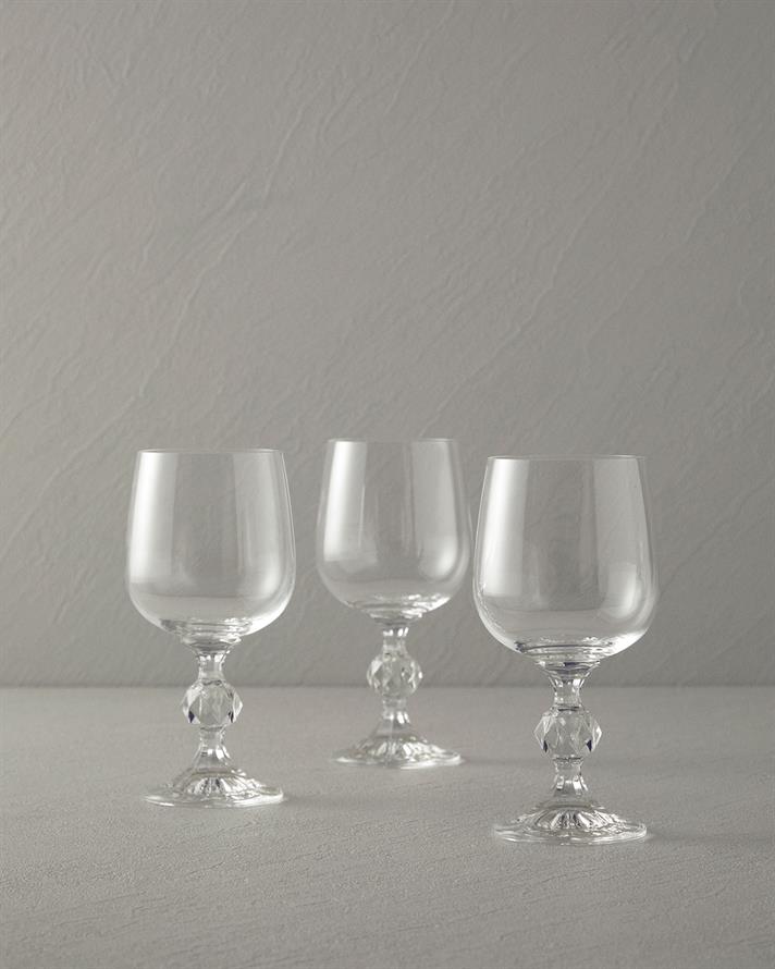 Glossy Kristal 3lü Bardak 230 ml Şeffaf
