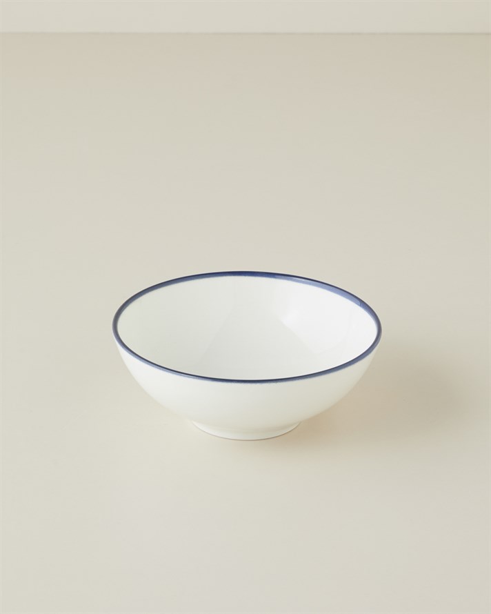 Harmony Talavera Porselen Kase 14 cm Beyaz - Lacivert