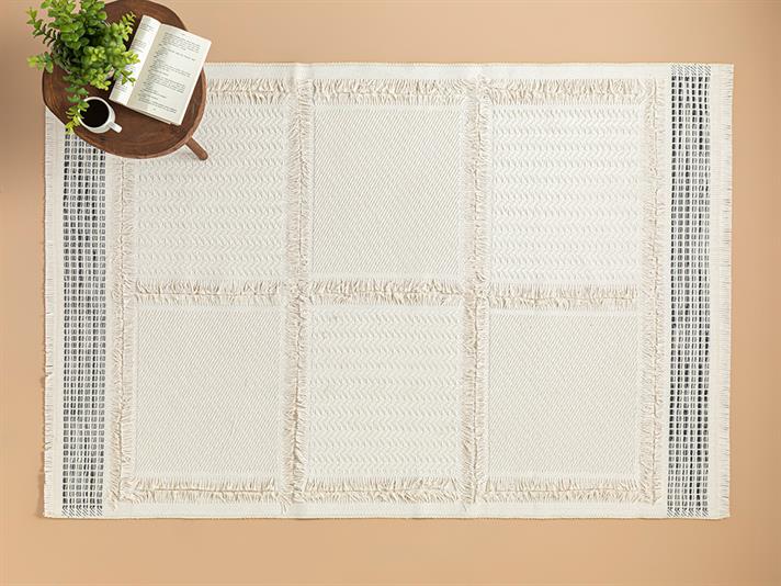 Helena Saçaklı Kilim Krem
