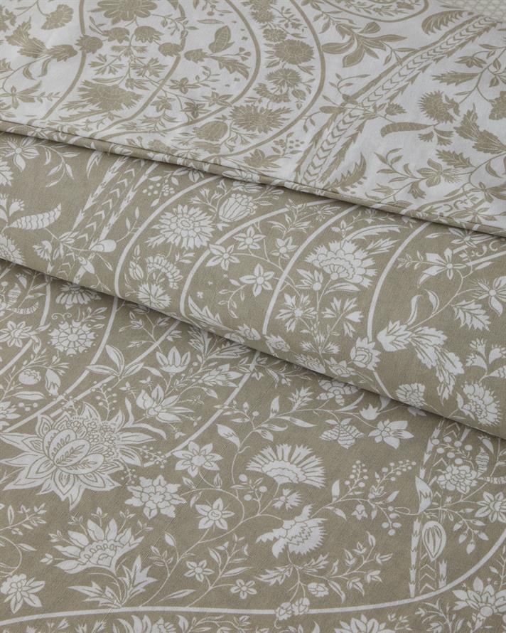 Heritage Grace Kolay Ütülenir Tek Kişilik Çarşaflı Nevresim Takımı 160x220 cm Haki