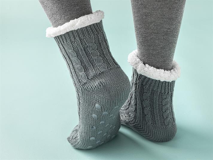 Home Plush Triko Kadın Peluş - Gri