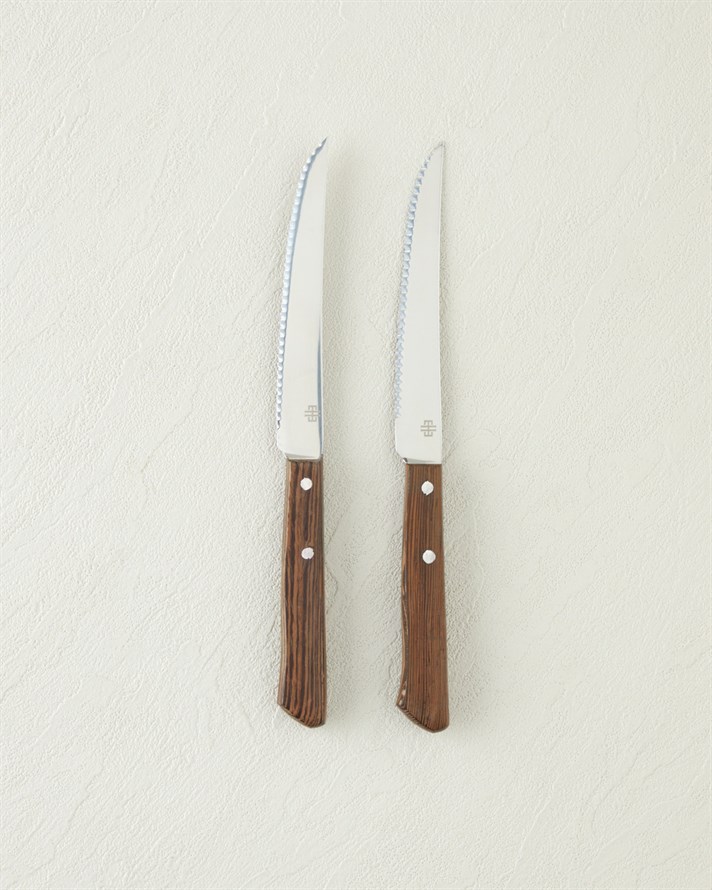 Iron Slice Paslanmaz Çelik 2li Bıçak 11 cm Kahverengi