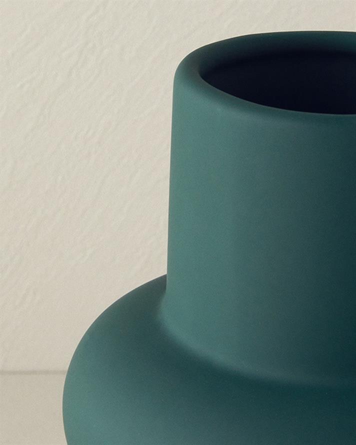 Jade Soft Touch Seramik Vazo Yeşil