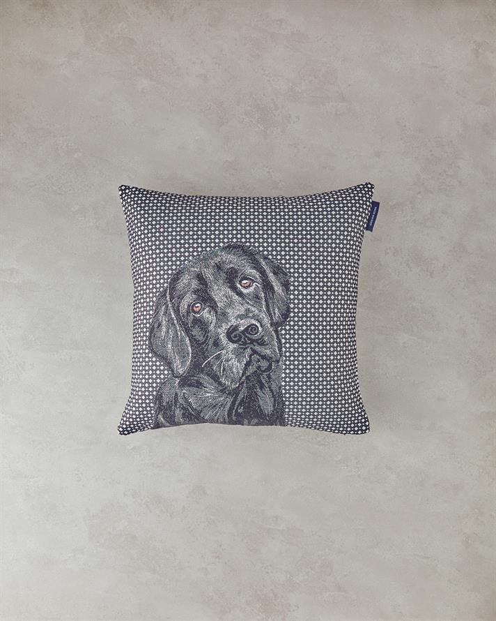 Labrador Goblen Kırlent Kılıfı Siyah