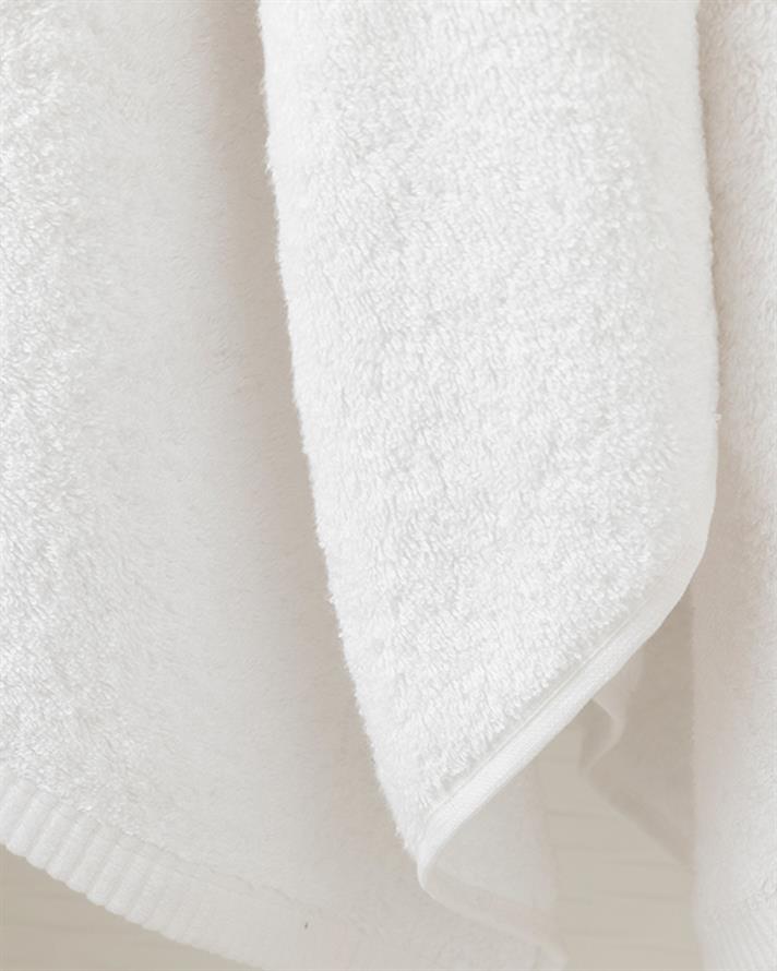 Leafy Bambu Banyo Havlusu Beyaz