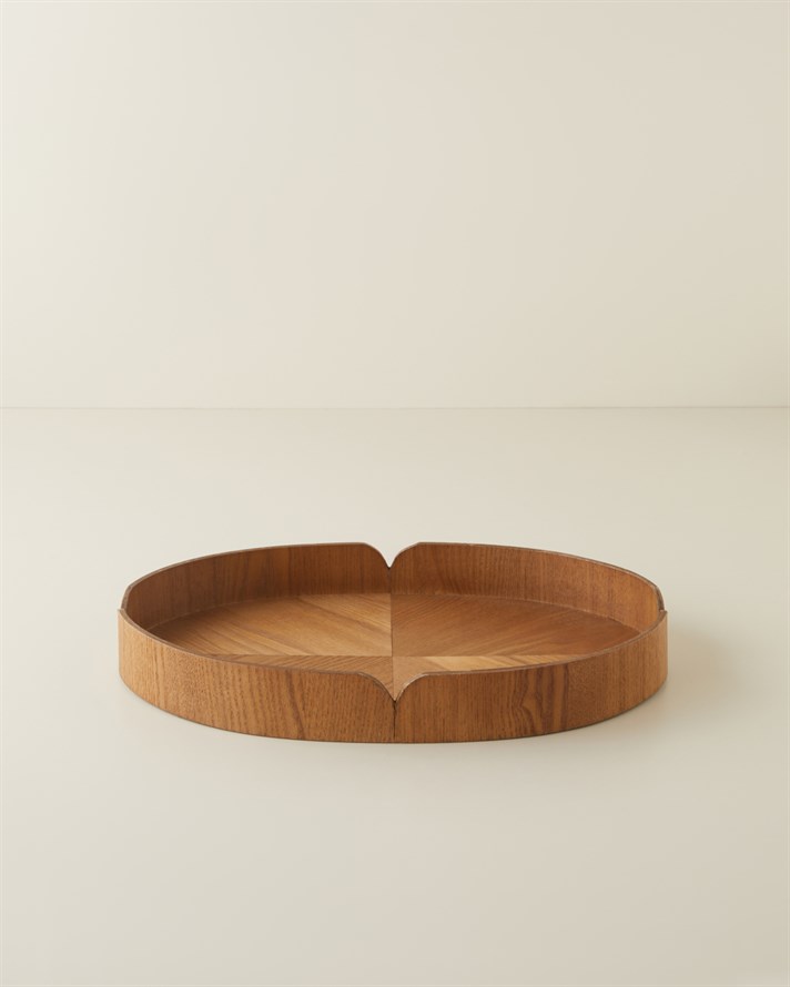 Lena Mdf Dekoratif Tepsi 40 cm Kahverengi