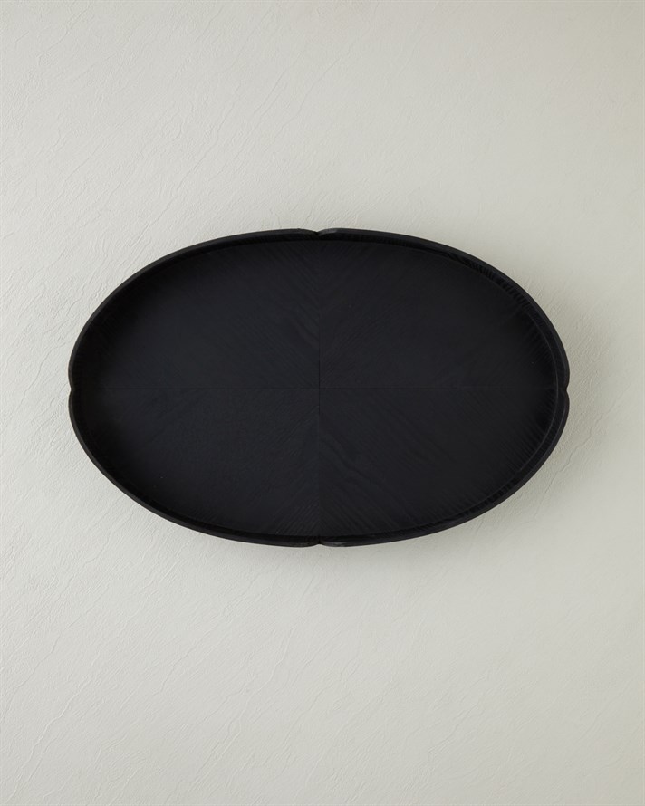 Lena Mdf Dekoratif Tepsi 48 cm Siyah
