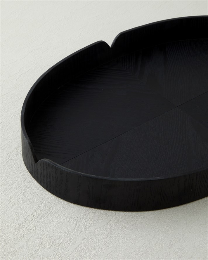 Lena Mdf Dekoratif Tepsi 48 cm Siyah