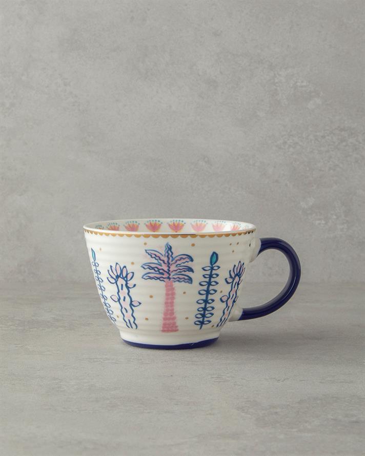 Love Fantasy New Bone China Kupa Pembe - Mavi