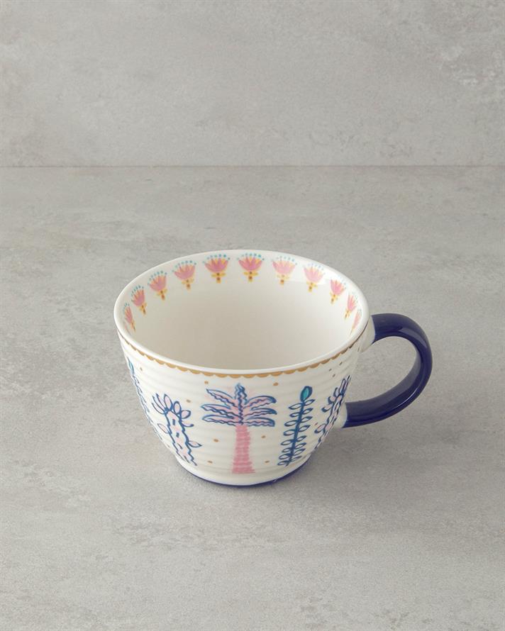 Love Fantasy New Bone China Kupa Pembe - Mavi