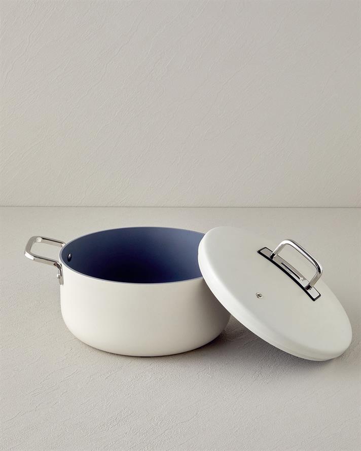Luna Derin Tencere 24 cm Krem