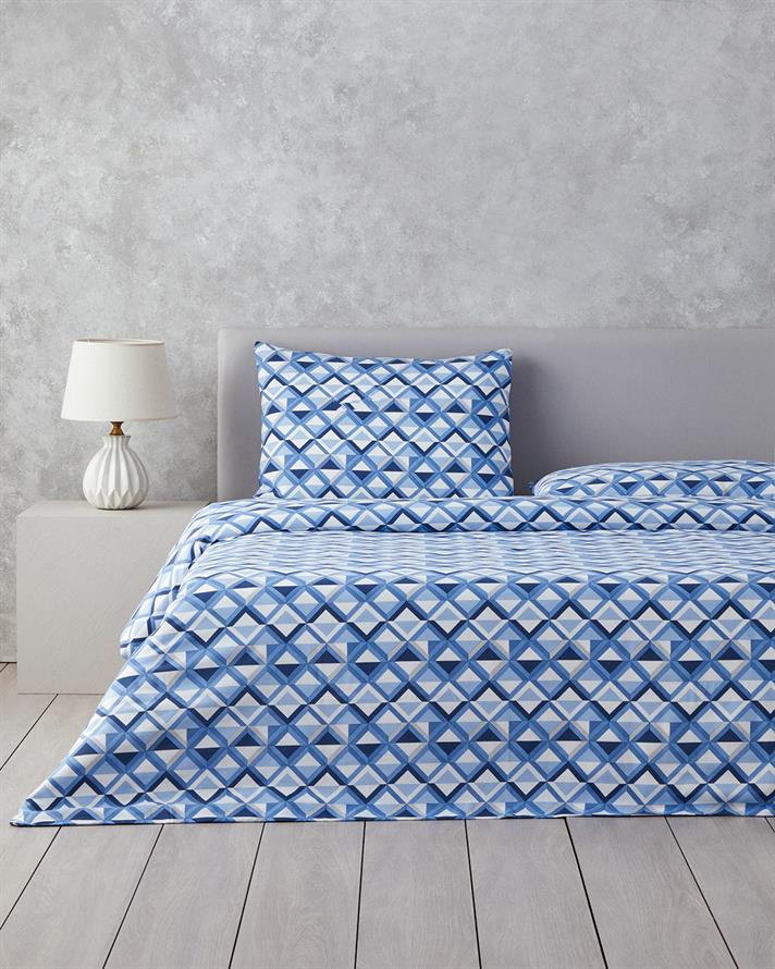 Mini Argyle Çift Kişilik Nevresim Takımı Mavi