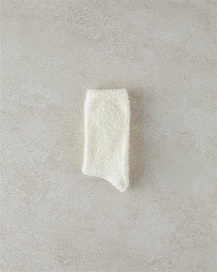 Miny Kadın Pelüş Çorap Ekru