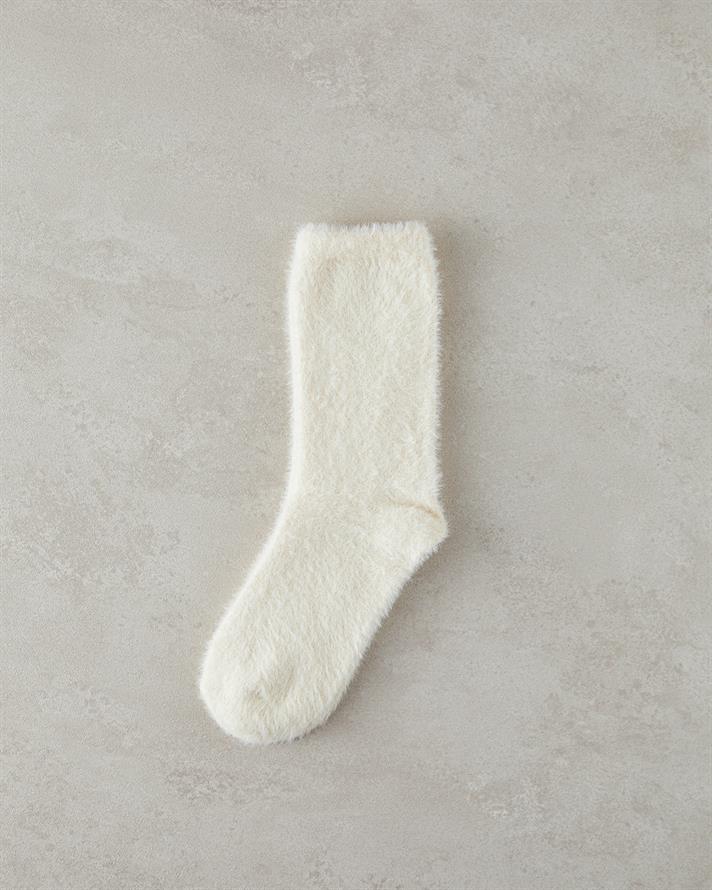 Miny Kadın Pelüş Çorap Ekru
