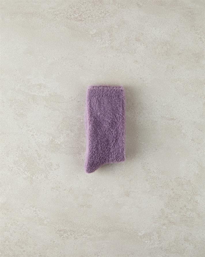 Miny Kadın Pelüş Çorap Mürdüm