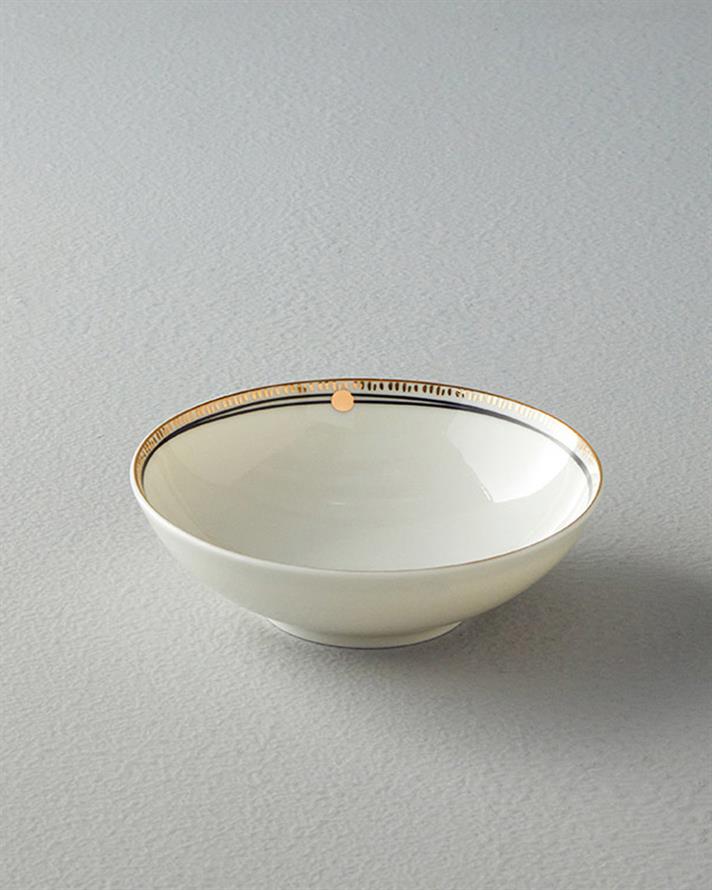 Modern Glow Bone Porselen Kase Siyah
