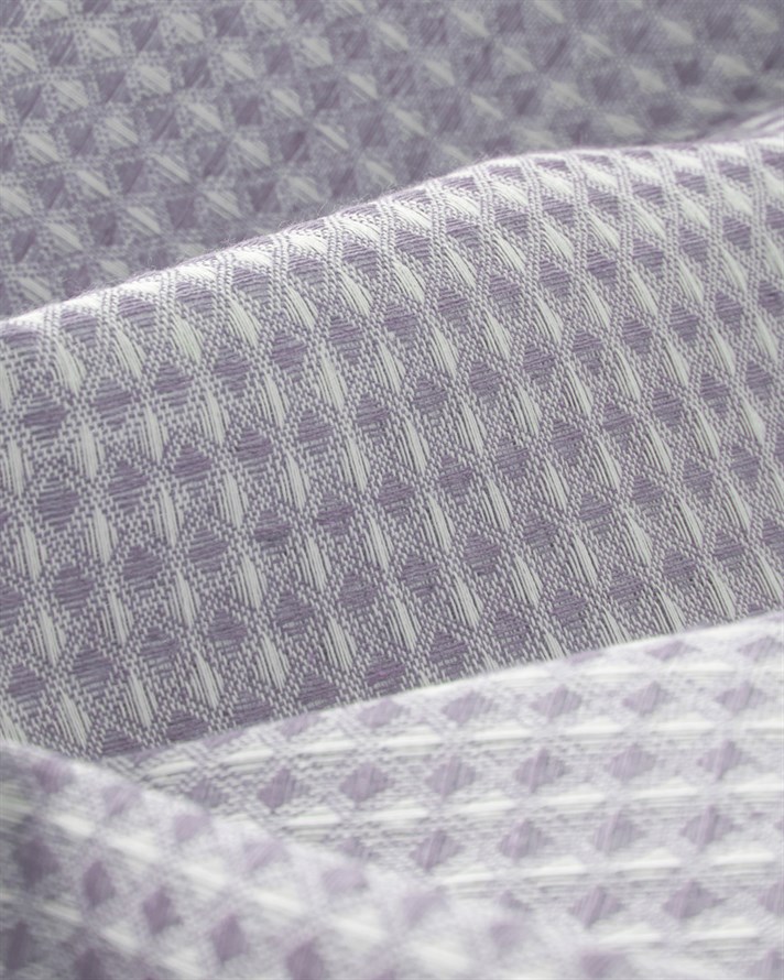 Modern Grid Tek Kişilik Pike 150x220 cm Lila