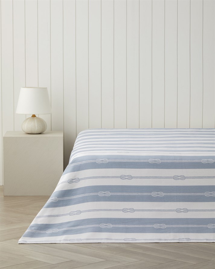 Orvin Çift Kişilik Pike 200x220 cm Mavi