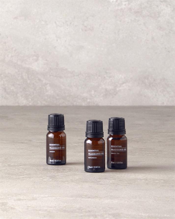 Patchouli, Linden, Green Tea 3lü Esansiyel Koku Yağı