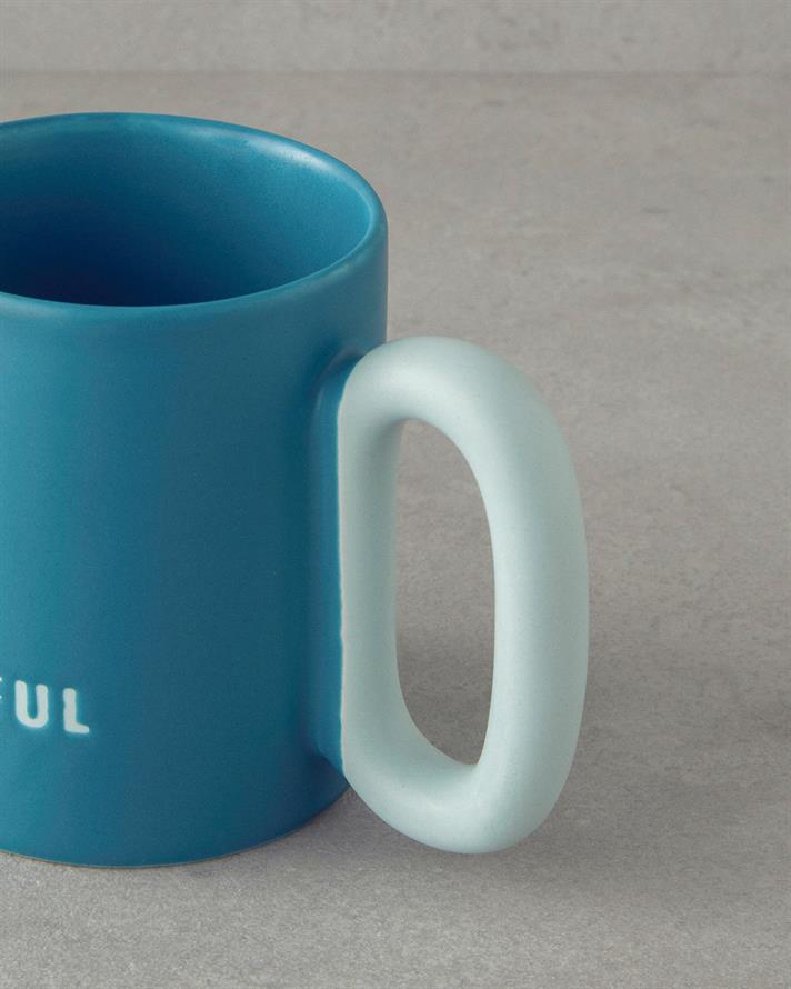 Peaceful New Bone China Kupa Turkuaz