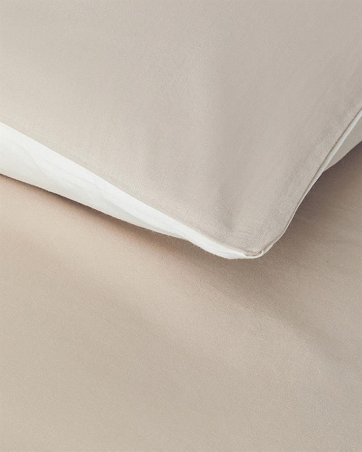 Placid Yıkamalı Pamuk King Size Nevresim Takımı Bej - Krem