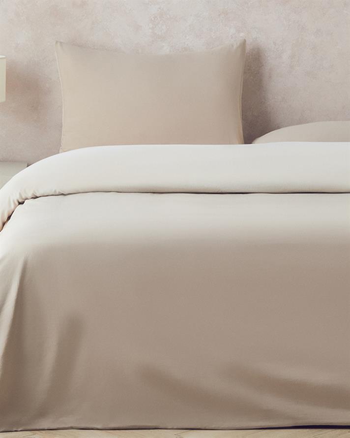 Placid Yıkamalı Pamuk King Size Nevresim Takımı Bej - Krem