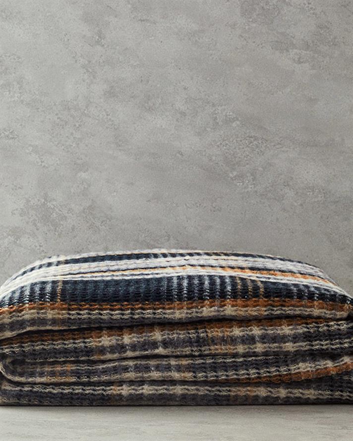 Plaid Waffle Scotch Tek Kişilik Battaniye Antrasit
