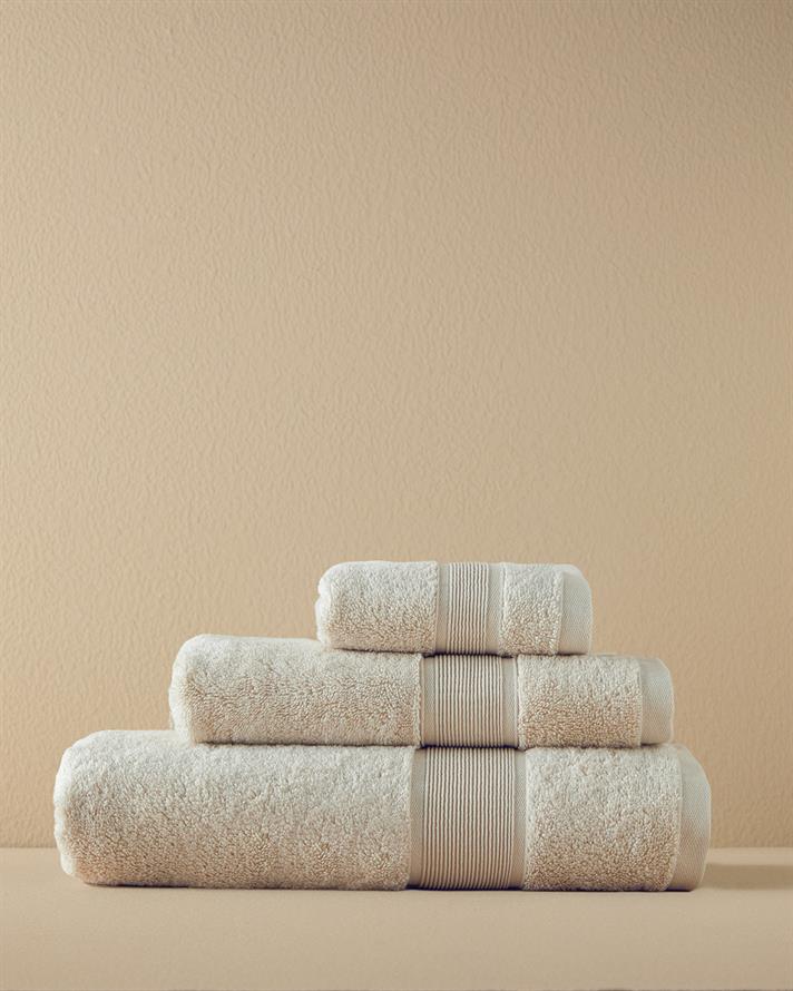 Poffy Soft-Premium Pamuklu Banyo Havlusu 70x140 cm Bej