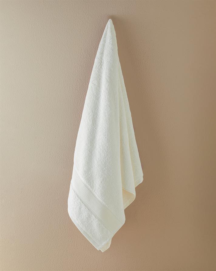 Poffy Soft-Premium Pamuklu Banyo Havlusu 70x140 cm Ekru