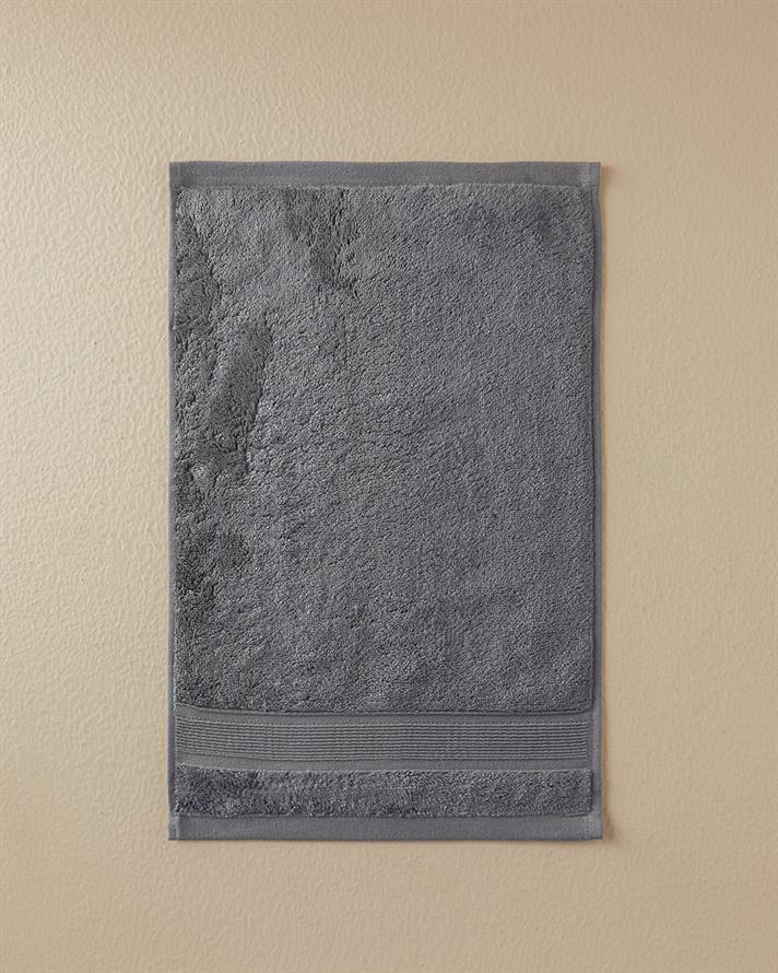 Poffy Soft-Premium Pamuklu El Havlusu 30x45 cm Koyu Gri