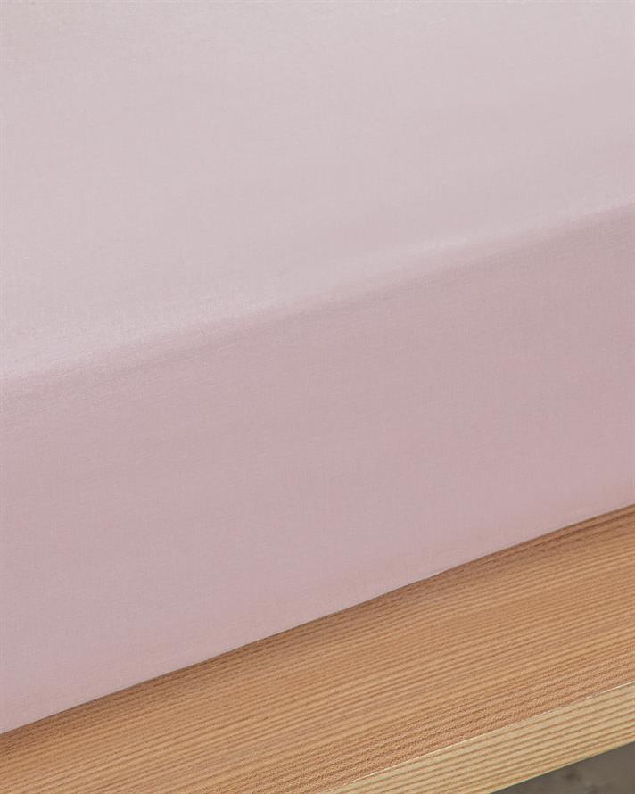 Pure Pamuklu Çift Kişilik Çarşaf Toz Pembe