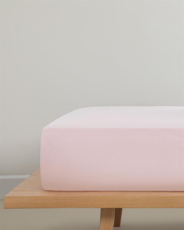 Pure Pamuklu King Size Çarşaf Toz Pembe