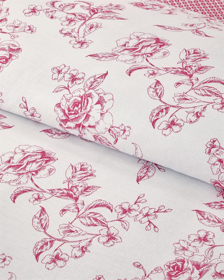 Rosey Violen Çift Kişilik Nevresim Takımı Pembe