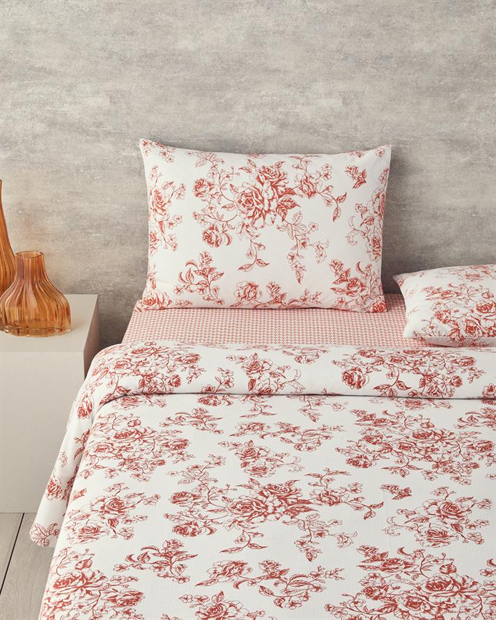 Rosey Violen Çift Kişilik Pike Takımı Turuncu