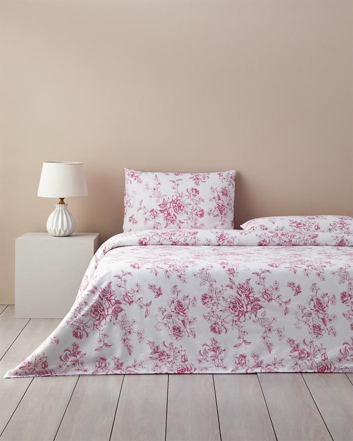 Rosey Violen Tek Kişilik Nevresim Takımı Pembe