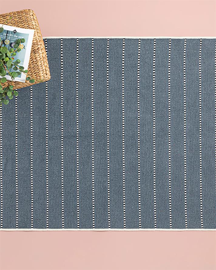 Royal Stripes Dokuma Kilim Krem Siyah