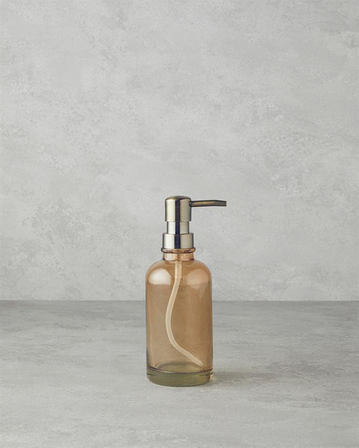 Rustic Cam Banyo Sıvı Sabunluk Amber